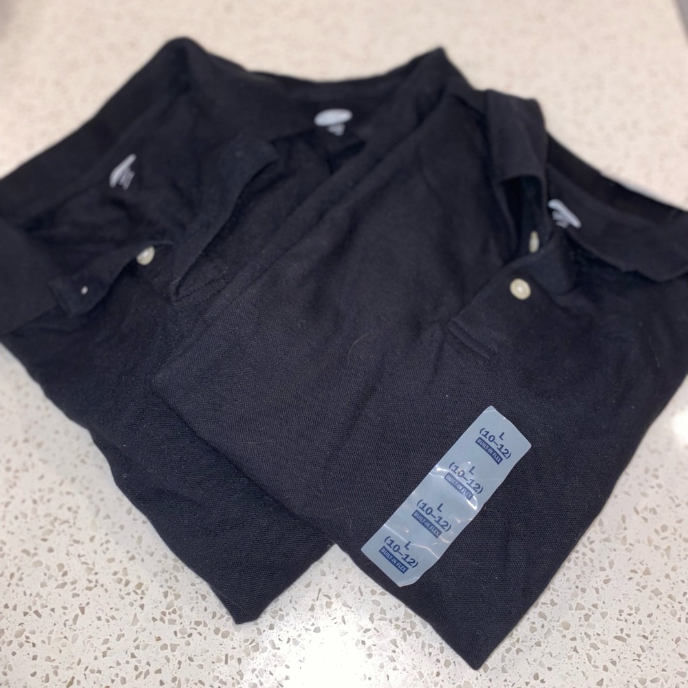 Old Navy Black Polos (Boys)